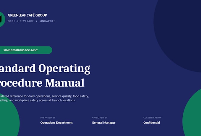 create professional sops, manuals and business documents